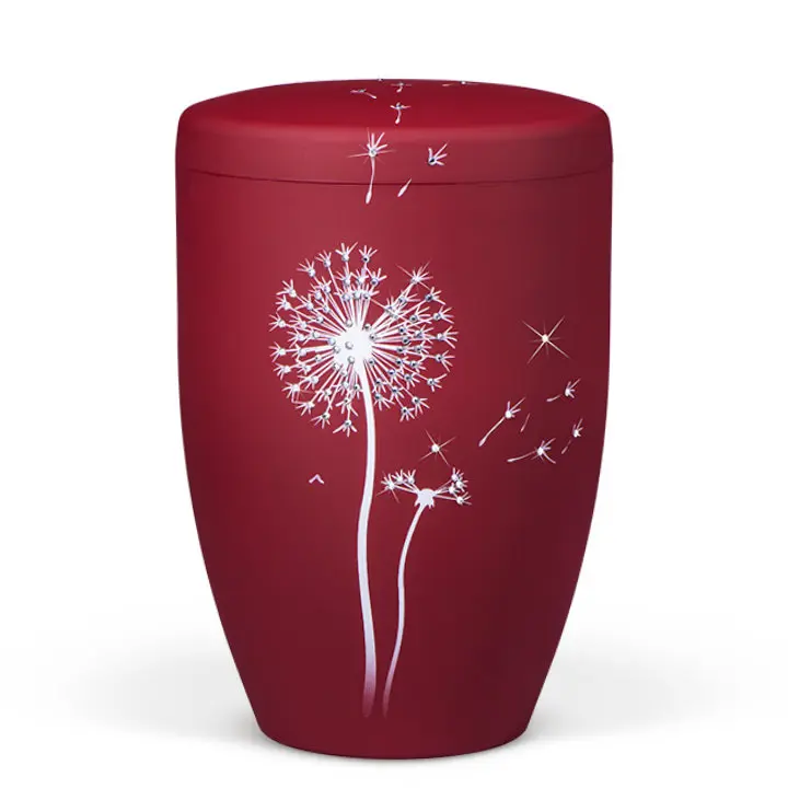 Weinrot-Velours, Pusteblume mit Crystal Elements
