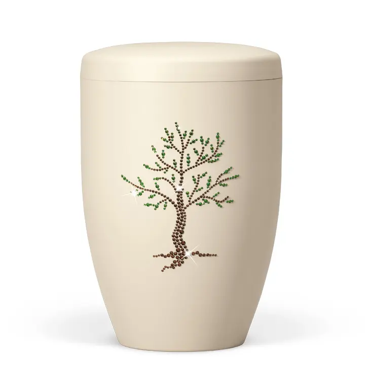 Sandbeige, Baum natur, Hochwertige Kristalle