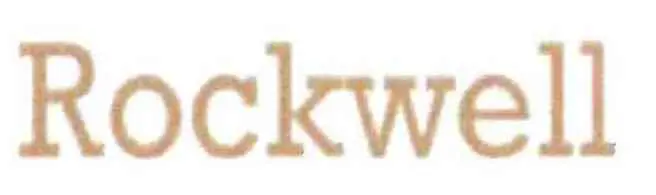 Schriftart:   ROCKWELL