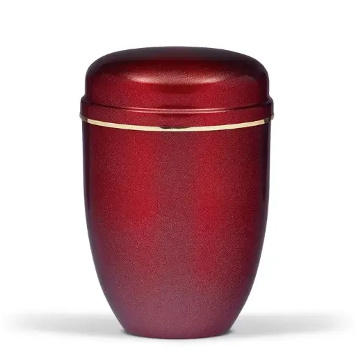 [825 P-GB] Weinrot-Perlmutt, Goldband am Deckel