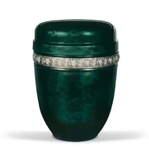 [834RB] Moosgrün Wurzelholzdesign, Rosendekorband