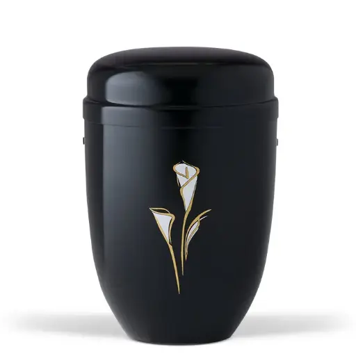 [880CA] Schwarz, Dekor Calla