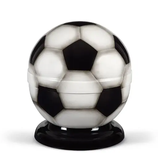 [1680] Fussball-Urne, Schwarz-Weiss