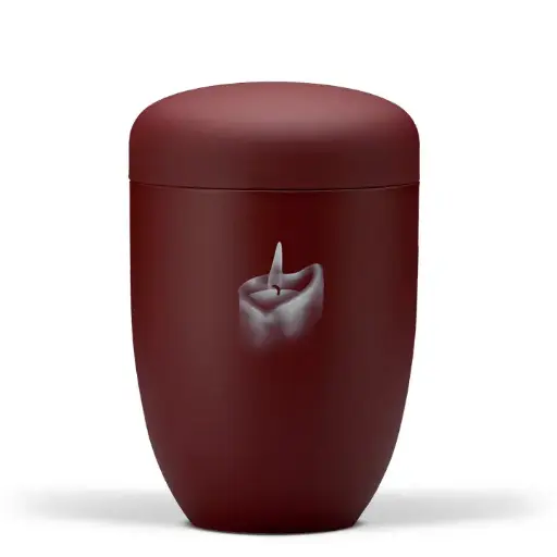 [3680 KE] Weinrot- Velours, Airbrush - KERZE