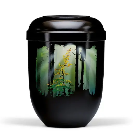 [21131] Schwarz, Airbrush Motiv:  Waldlichtung