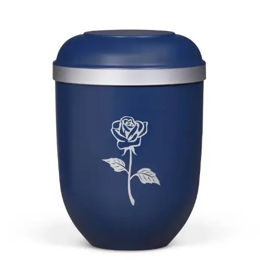 [21332R-Si] Nacht-Blau, Silberrand, Moderne Rose
