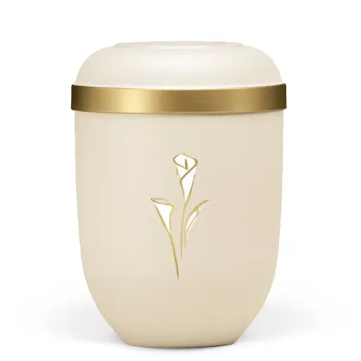 [21334 CA] Sandbeige, Goldrand, Calla Gold/Weiß verspiegelt