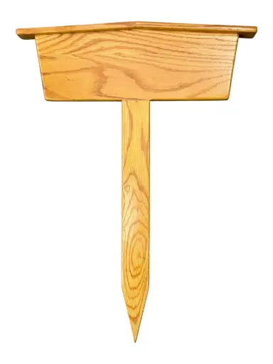 Grabtafel, Eiche, mit Dach