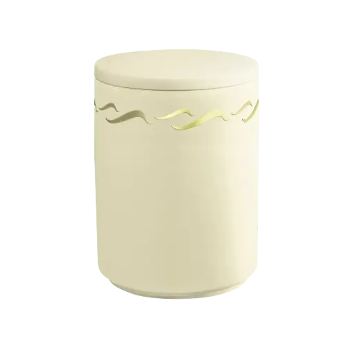 [36252] AQUA BRISE BIO-LEHM Urne sandbeige gold