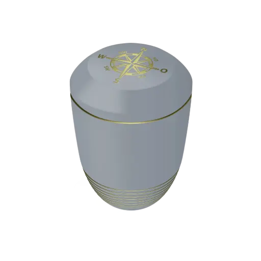 [37592] AQUA KOMPASS BIO-LEHM Urne taubenblau gold