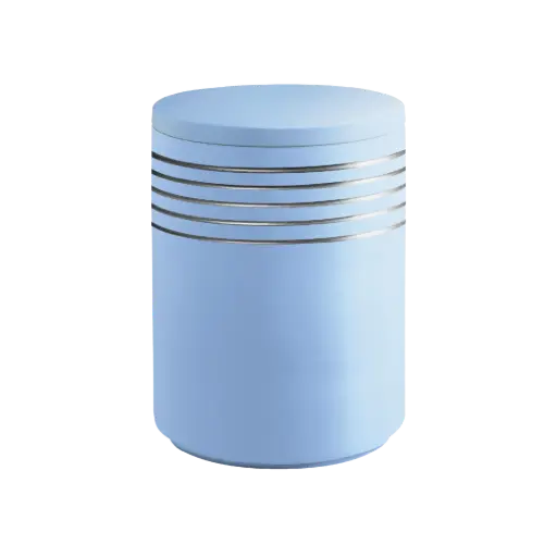 [35965] AQUA NOVA BIO-LEHM Urne atlantikblau silber