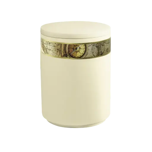 [36278] AQUA OZEAN BIO-LEHM Urne sandbeige gold