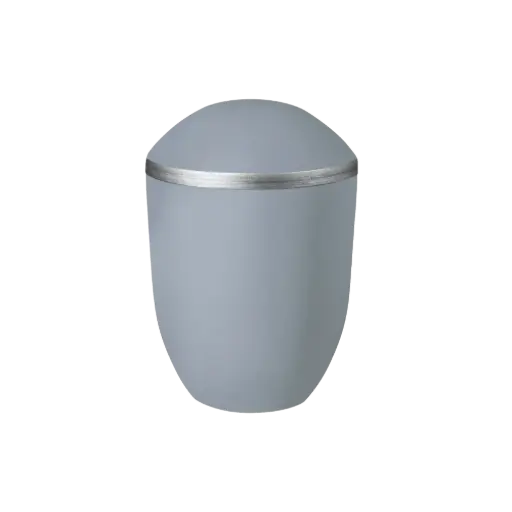 [37900] AQUA PURE BIO-LEHM Urne taubenblau silber