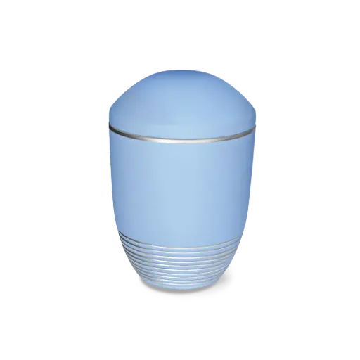 [35971] AQUA WAVE BIO-LEHM Urne atlantikblau silber