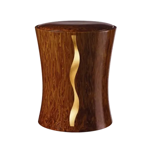 [35657] CONTURA BIO-LEHM Urne Mahagoni gold