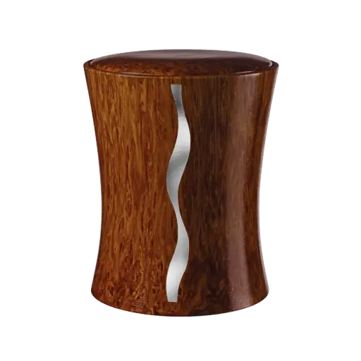 [35658] CONTURA BIO-LEHM Urne Mahagoni silber