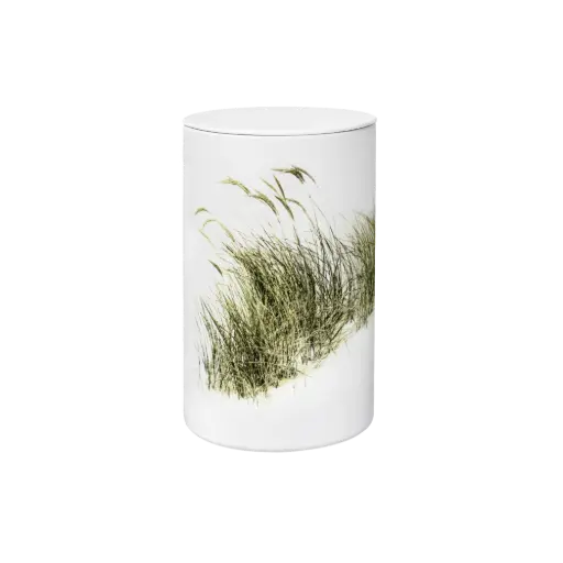 [37557] FLORA BIO-LEHM Urne Strandhafer weiß