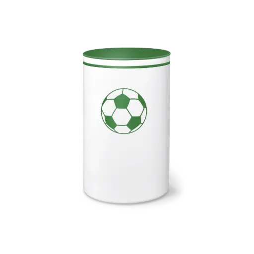 [37061] FUSSBALL RONDO BIO-LEHM Urne grün-weiß