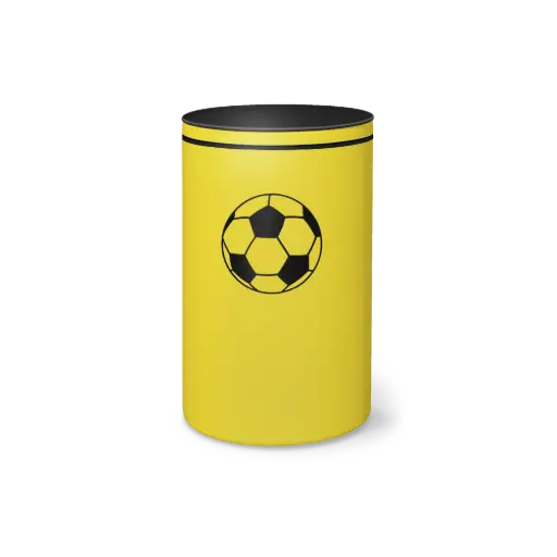 [37062] FUSSBALL RONDO BIO-LEHM Urne schwarz-gelb