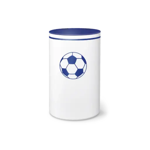 [37060] FUSSBALL RONDO BIO-LEHM Urne blau-weiß