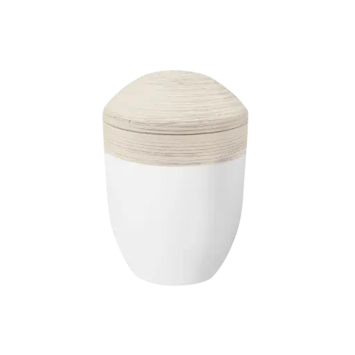[37574] HORIZONT PURE BIO-LEHM Urne sahara weiß
