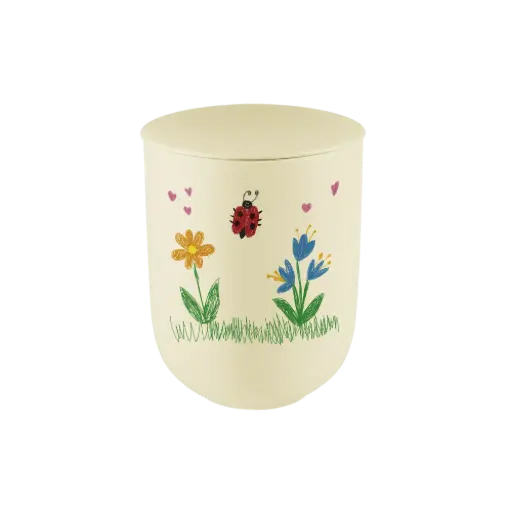 [38579] JUNIOR ELEGANCE 24 BIO-LEHM Urne Marienkäfer sandbeige