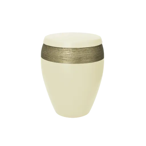 [38316] LUXOR SEMI OMEGA BIO-LEHM Urne sandbeige gold