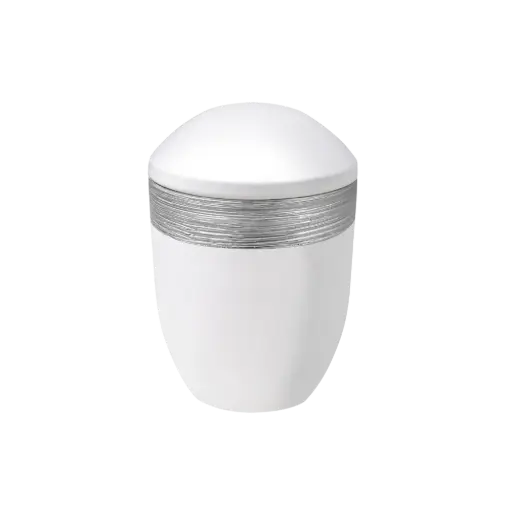 [37615] LUXOR SEMI PURE BIO-LEHM Urne weiß silber