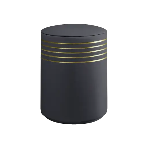 [37639] NOVA BIO-LEHM Urne anthrazit gold