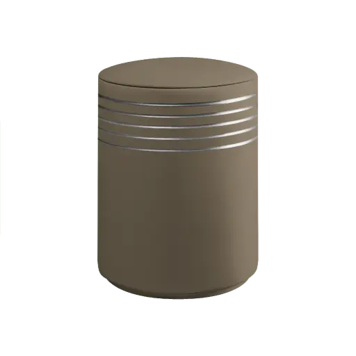 [35842] NOVA BIO-LEHM Urne teak silber