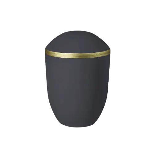 [37932] PURE BIO-LEHM Urne anthrazit gold