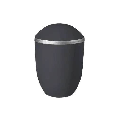 [37933] PURE BIO-LEHM Urne anthrazit silber