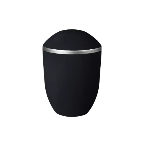 [35862] PURE BIO-LEHM Urne basalt silber