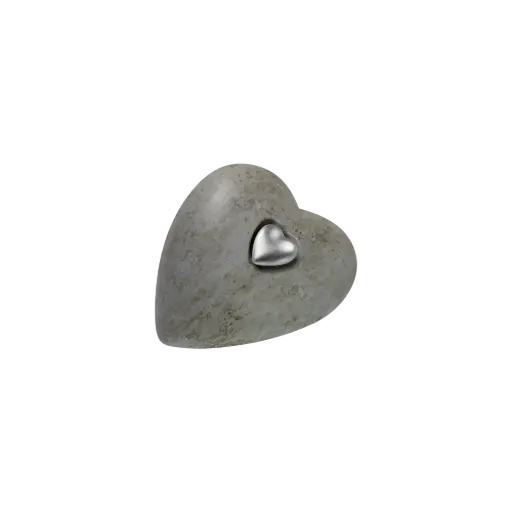 [37984] STONE HERZ BIO-LEHM Memory silber