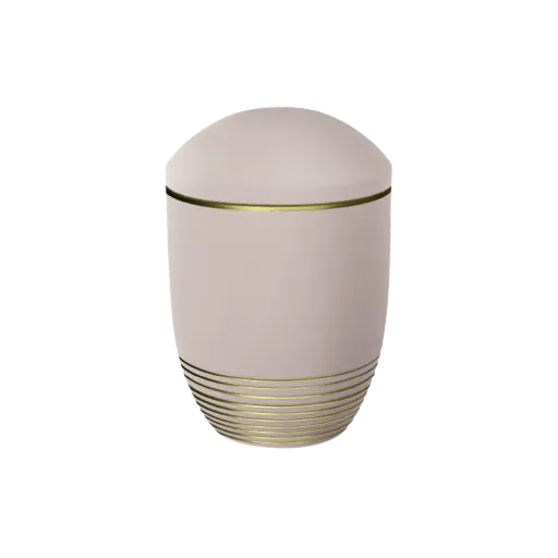 [38045] WAVE BIO-LEHM Urne altrosa gold