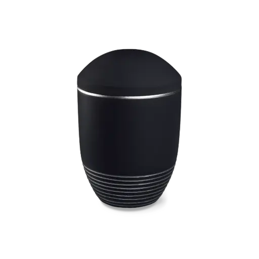 [35661] WAVE BIO-LEHM Urne basalt silber