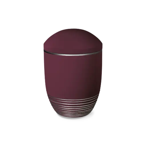[35663] WAVE BIO-LEHM Urne brombeer silber