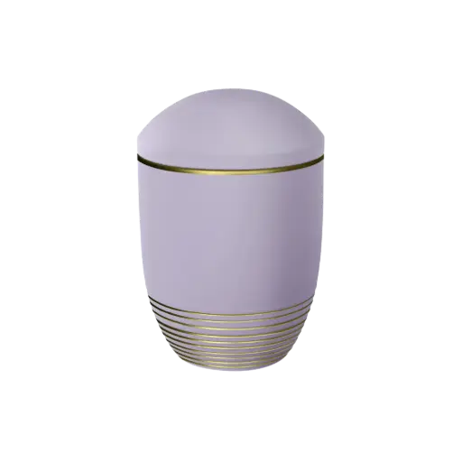 [38051] WAVE BIO-LEHM Urne flieder gold