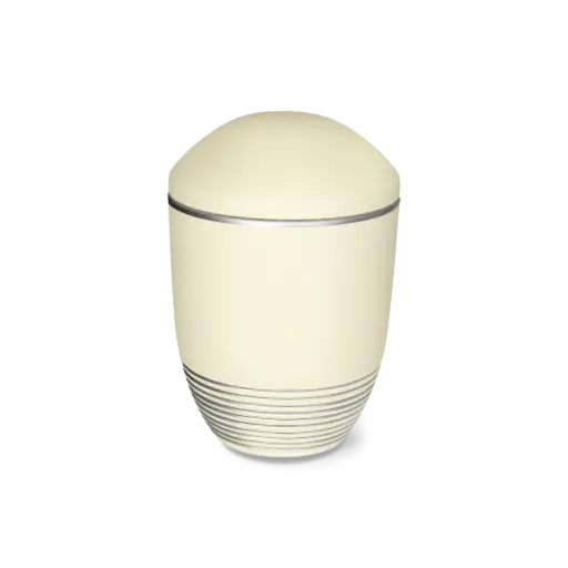 [35664] WAVE BIO-LEHM Urne sandbeige silber