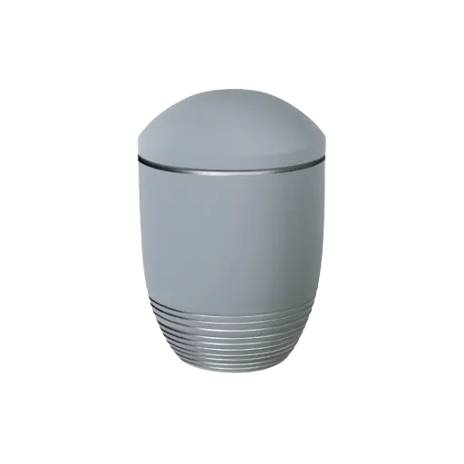 [38055] WAVE BIO-LEHM Urne taubenblau silber
