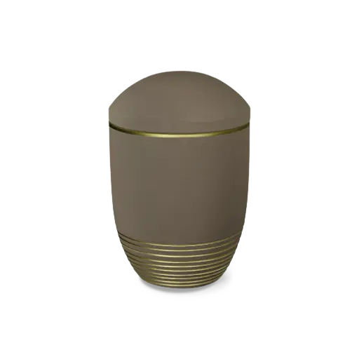 [32742] WAVE BIO-LEHM Urne teak gold
