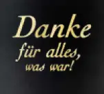 [37210] „Danke für alles, was war!” gold