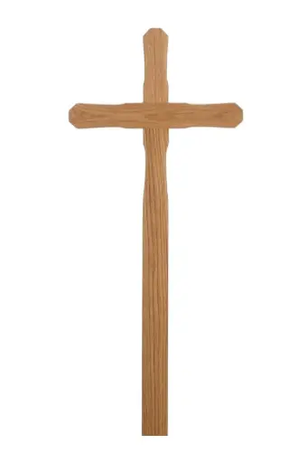 Grabkreuz, Eiche, 155 cm, natur, geschweift