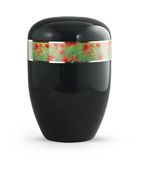 [2/14F] Edition Fleur, Klavierlack schwarz, Mohn, biol. abbaub.