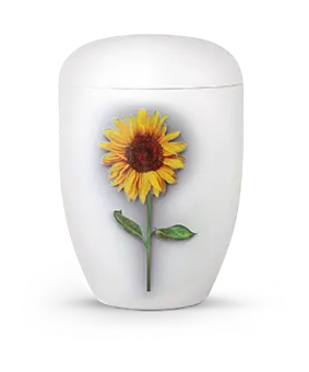 [2/34FW] Edition Fleur, Klavierlack weiß, Sonnenblume, biol. abbaub.