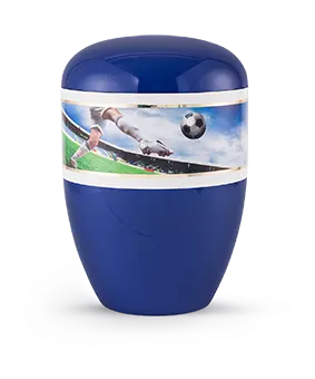 [2/90FBW] Editon Fußball, blau / weiß, Fußballband, biol. abbaub.