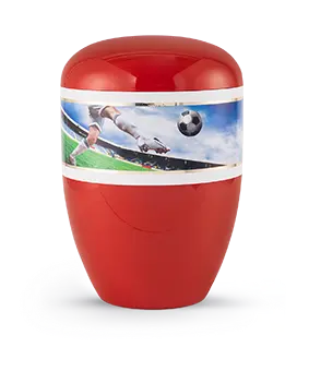[2/90FRW] Editon Fußball, rot / weiß, Fußballband, biol. abbaub.