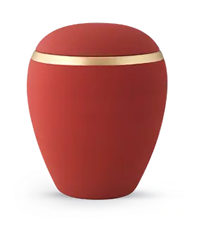 [83] Edition Colour Line, samton rubin, altgold Dekorstreifen, Keramik