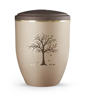 [3467-3] Edition la vida, champagner, Baum „Herbst“ gold/siena, biol. abbaub.
