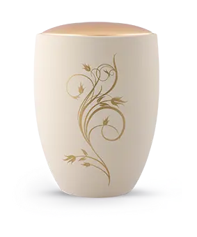 [6678R1] Edition Remember Me, samton creme, florales Ornament, Keramik